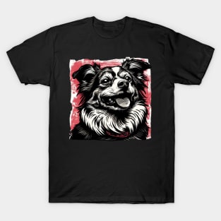 Retro Art Sheltie Dog Lover T-Shirt